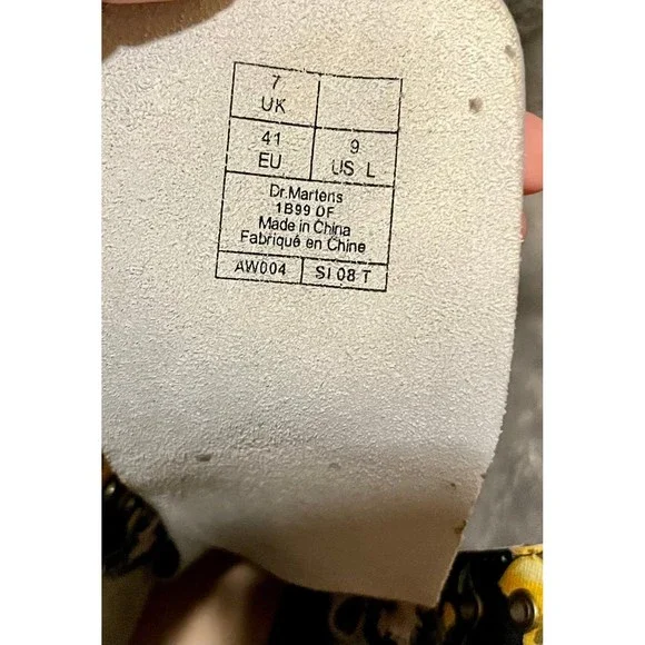 Dr. Martens Darcy Floral 14 Eye Tall Darcy Boots us 9 - Picture 7 of 10